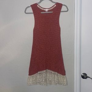 Cute tank top dress with lace